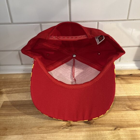 VTG Lipton Sun Tea 79 Racing Snapback Hat Red Yellow Logo Checkerboard Bill USA - Picture 7 of 10